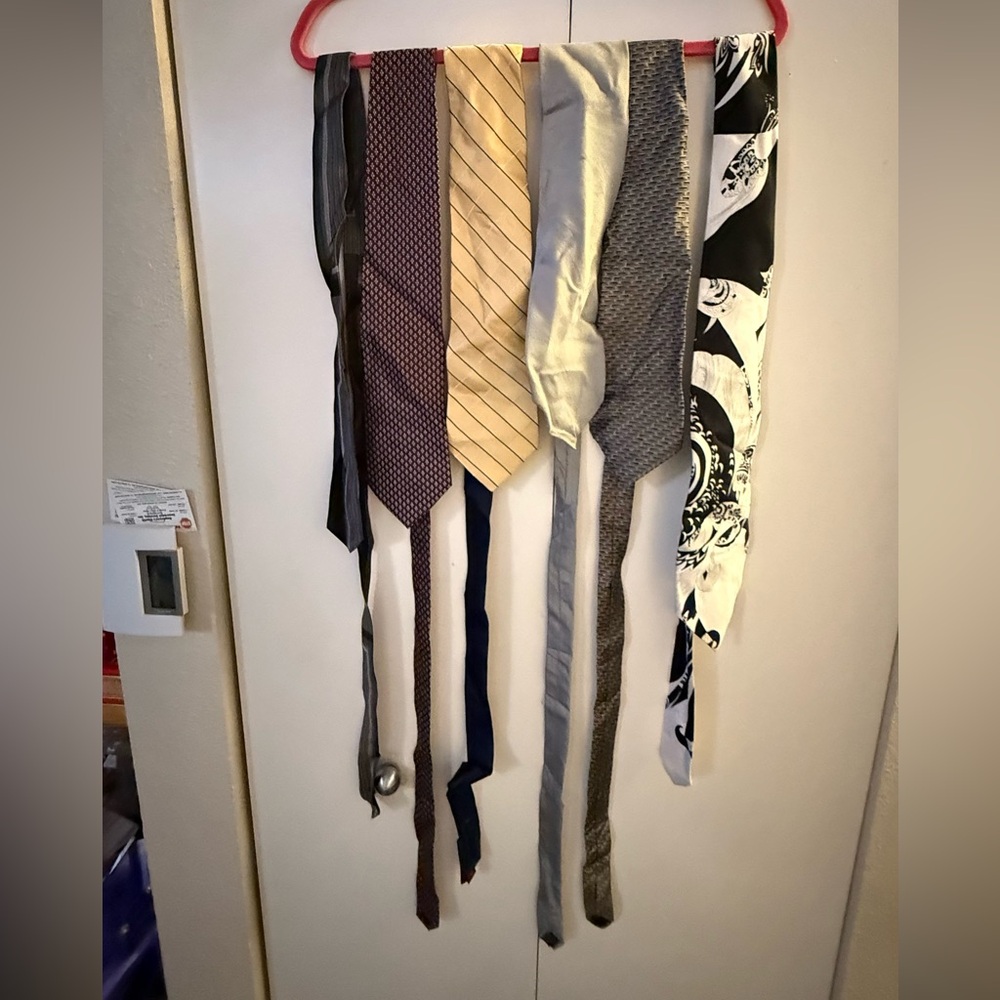 Mix It Men's Tie Set - Black, Gray, Cream, Blue, Gold